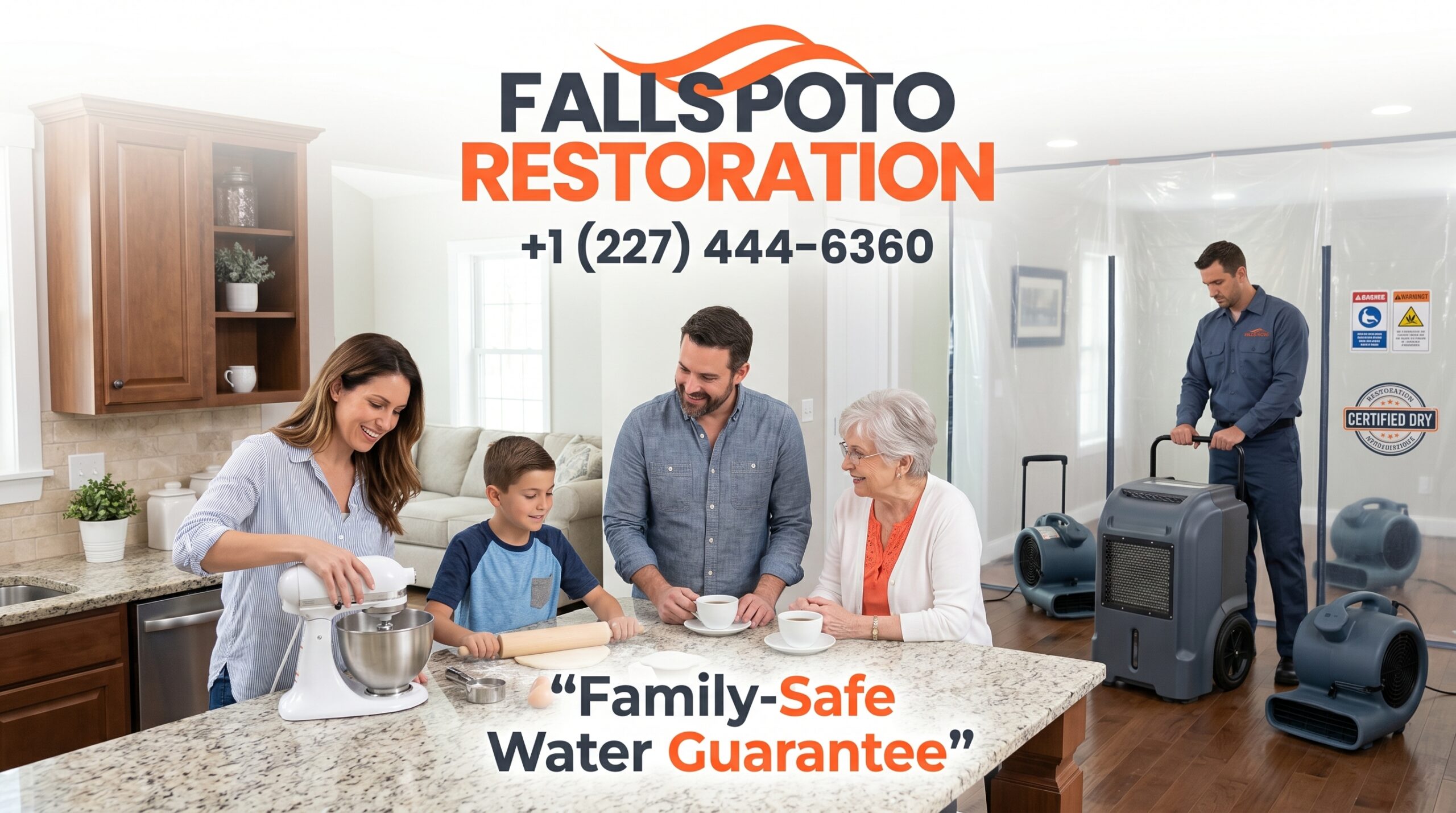Family-Safe Water Guarantee After Restoration - Falls Poto Restoration