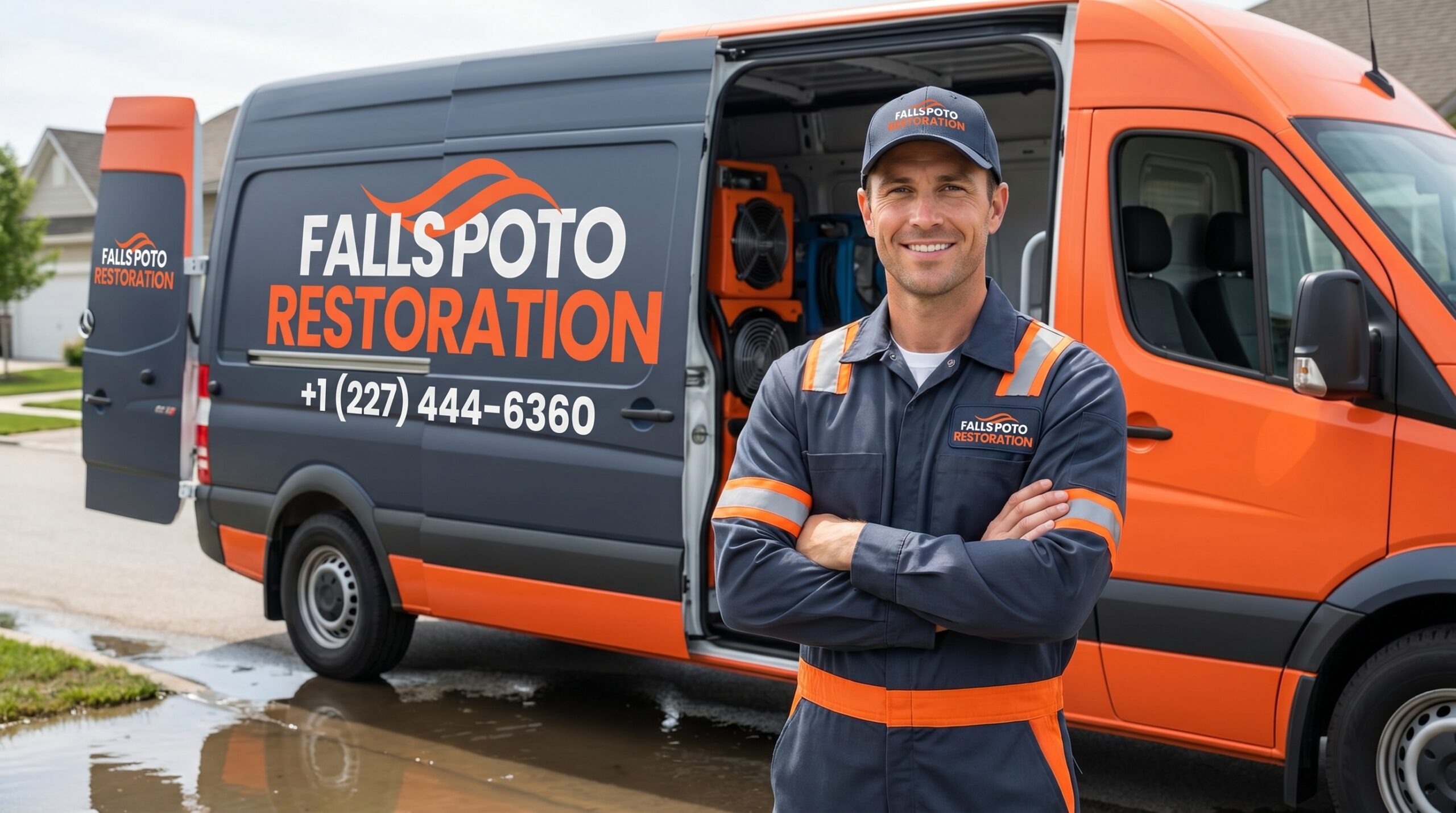 Falls Poto Restoration Service Van and Technician - Certified Restoration Potomac MD