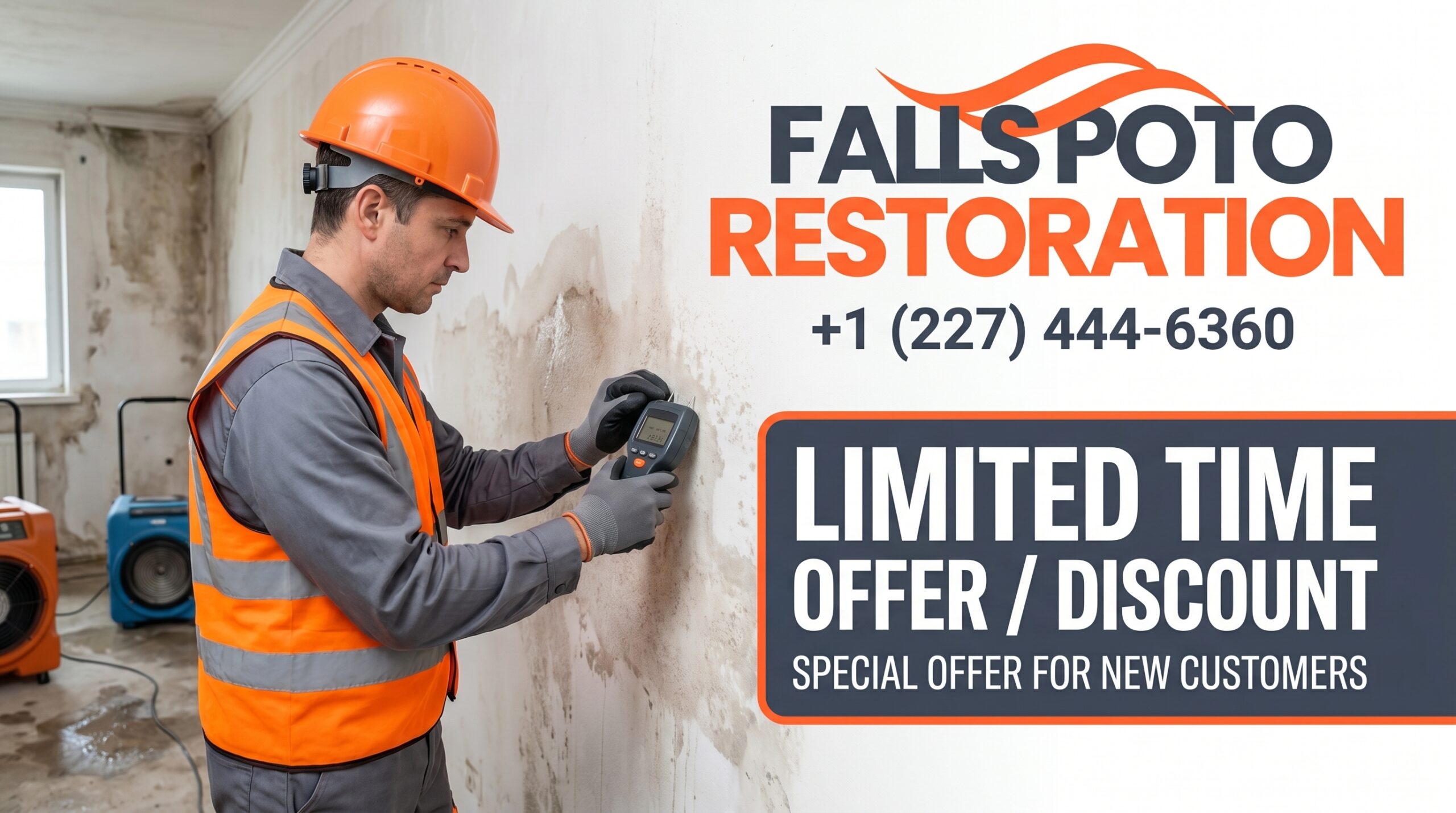 Water Damage Inspection Before - Falls Poto Restoration Potomac MD